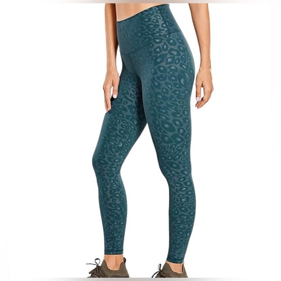 CRZ YOGA Pants - Crz YOGA High Rise-Serrated Leopard-Paris Green XS